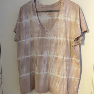 Nude tye dye tee